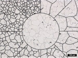 Korngrößenbestimmung nach ASTM